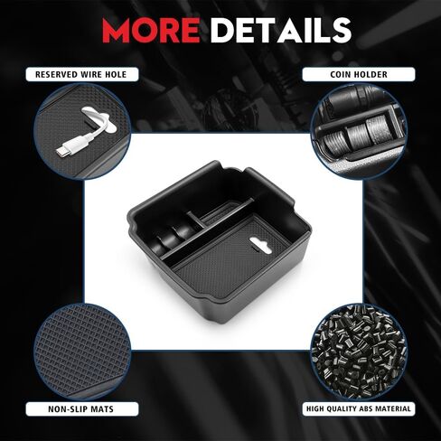 ملحقات السيارة لوحدة التحكم المركزية من VEHICODE لسيارة Volkswagen VW Tiguan 2018-2024 2021 2020 2019، Taos 2022-2023، صندوق تخزين مسند الذراع الأوسط، حاوية منظمة in Kuwait