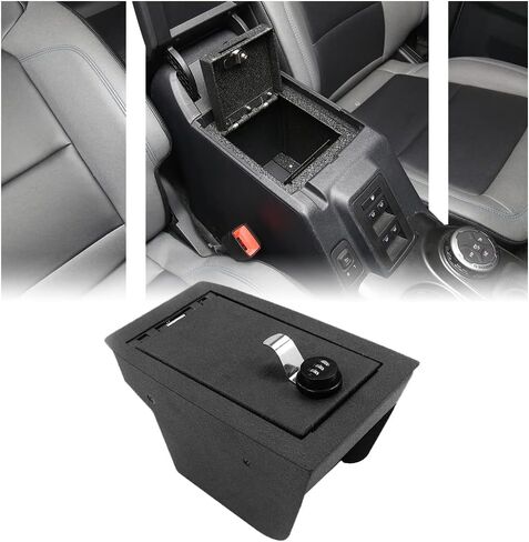 GSOWO Center Console Box Safe for 2021 2022 2023 2024 Ford Bronco, [with 3-Digit Combo] Lock Box Security Storage Organizer, Armrest Vault Safe Lockbox Car Accessories in Saudi Arabia