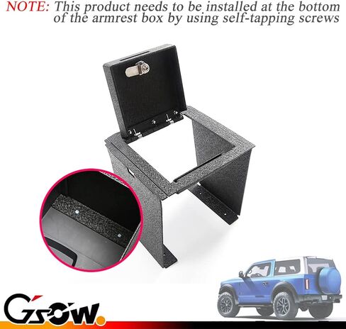 GSOWO Center Console Box Safe for 2021 2022 2023 2024 Ford Bronco, [with 3-Digit Combo] Lock Box Security Storage Organizer, Armrest Vault Safe Lockbox Car Accessories in Saudi Arabia