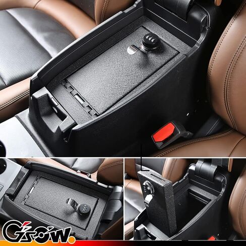 GSOWO Center Console Box Safe for 2021 2022 2023 2024 Ford Bronco, [with 3-Digit Combo] Lock Box Security Storage Organizer, Armrest Vault Safe Lockbox Car Accessories in Saudi Arabia