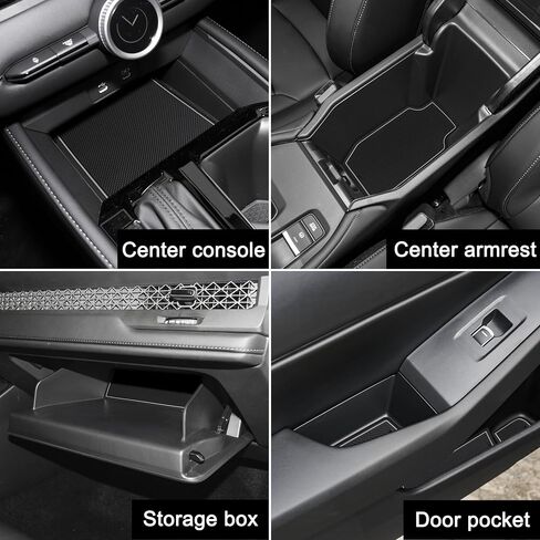 حامل أكواب SENSHINE لملحقات Honda Accord 2023 2024 بطانة وحدة التحكم المركزية وجيب الباب غير قابل للانزلاق ومضاد للغبار، مجموعة داخلية ممتازة 16 قطعة (زخرفة رمادية) in Kuwait