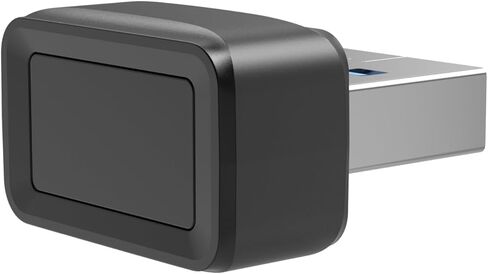 قارئ بصمات الأصابع Windows Hello لنظام Win10/11، محمول، بدون سائق، معرف لمس بيومتري 360 درجة، تسجيل دخول آمن سريع وفتح كمبيوتر محمول يعمل بنظام Windows، كمبيوتر مكتبي (أسود) in Kuwait