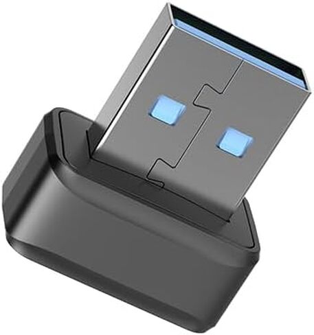 قارئ بصمات الأصابع Windows Hello لنظام Win10/11، محمول، بدون سائق، معرف لمس بيومتري 360 درجة، تسجيل دخول آمن سريع وفتح كمبيوتر محمول يعمل بنظام Windows، كمبيوتر مكتبي (أسود) in Kuwait