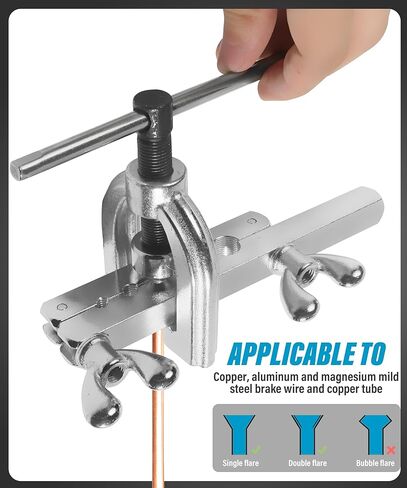 yakefl مجموعة أدوات حرق خط الفرامل، ملحقات السيارة أداة حرق أدوات الفرامل أداة الأنابيب مع المحولات، مجموعة أدوات حرق خط الفرامل، مجموعة أدوات حرق مزدوجة مجموعة أدوات إحراق واحدة لخط الفرامل in Kuwait