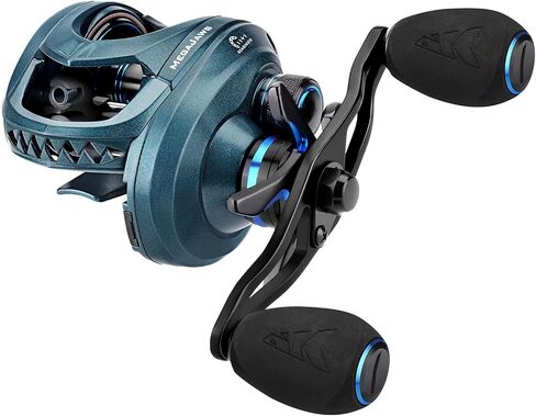 KastKing MegaJaws Baitcasting Fishing Reel, New AutoMag Dual Braking System Baitcaster Fishing Reel, Only 6.7oz, 17.64 LBs Carbon Fiber Drag, 11+1 Shielded BB, High Speed 5.4:1 to 9.1:1 Gear Ratios in Saudi Arabia