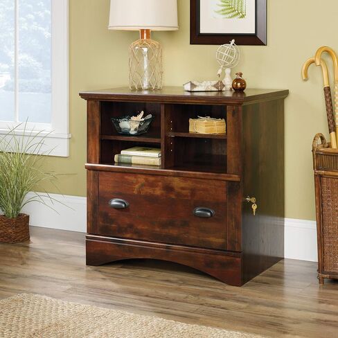 Sauder Harbor View Lateral File and Hutch Bundle, Salt Oak Finish in Saudi Arabia