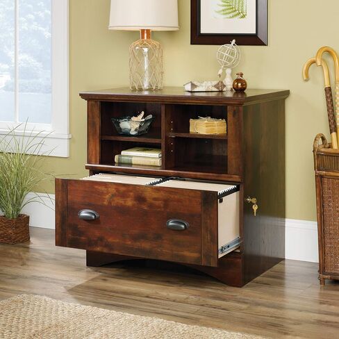 Sauder Harbor View Lateral File and Hutch Bundle, Salt Oak Finish in Saudi Arabia
