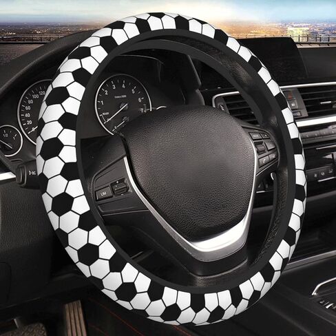 American German Flag Steering Wheel Covers,Anti Slip Sweat Absorption Elasticity Car Accessories Steering Wheel Protector Universal 15 Inch for SUV Sedan Vans Trucks in Kuwait