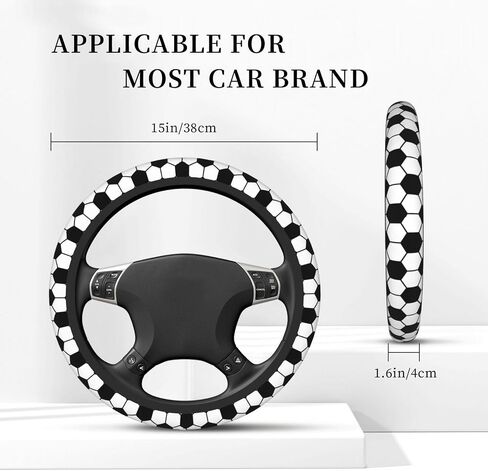 American German Flag Steering Wheel Covers,Anti Slip Sweat Absorption Elasticity Car Accessories Steering Wheel Protector Universal 15 Inch for SUV Sedan Vans Trucks in Kuwait