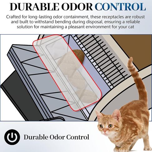 منتجات VIKOS (20 عبوة من أوعية نفايات صندوق الفضلات المتوافقة مع الإصدار الأول/الثاني من Littermaid، حاوية تخزين صندوق فضلات القطط الأوتوماتيكية، أوعية نفايات القمامة لصندوق فضلات الفضلات) in Kuwait