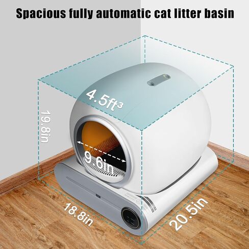 80 Count Waste Bags for Self-Cleaning Cat Litter Box, Replacement Extra Large Cat Litter Box Liners, 4 Rolls Drawstring Trash Bags for Automatic Litter, 20 x 18 Inches（4 Packs/80 Counts） in Saudi Arabia