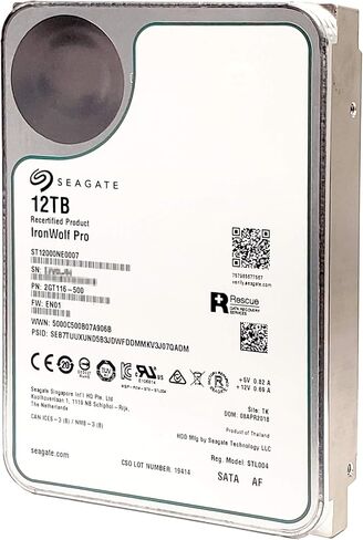 Seagate IronWolf Pro 12TB NAS Internal Hard Drive HDD – 3.5 Inch SATA 6Gb/s 7200 RPM 256MB Cache for RAID in Saudi Arabia