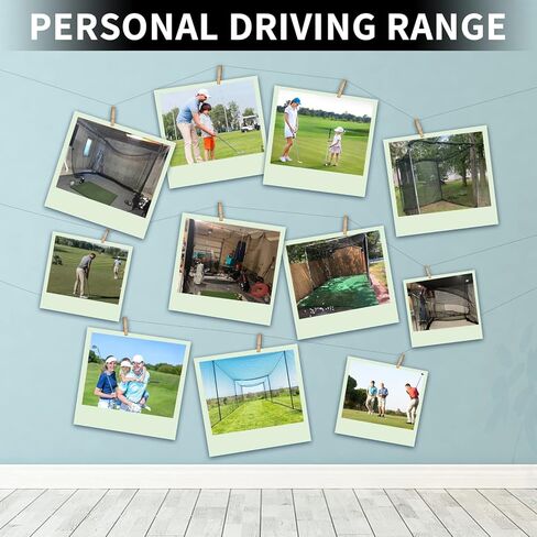 شبكة قفص الجولف Tongmo - 10x10x15ft، شبكة ضرب الجولف ونطاق القيادة الشخصية للتمرين الداخلي والخارجي، معلقة للسقف، المرآب، الطابق السفلي، أو الإطار الذي صنعته (10x10x15ft) in Kuwait