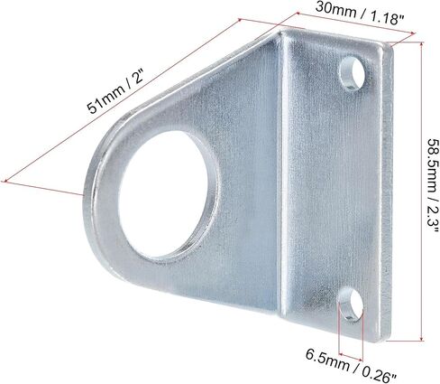Uxcell الهواء اسطوانة قضيب Clevis تصاعد قوس 2 ثقوب الترباس 54x22.5x44 مللي متر MA/MAL أجزاء هوائية ل 20 مللي متر اسطوانة تتحمل ، 2 قطعة in Saudi Arabia
