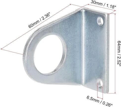 Uxcell الهواء اسطوانة قضيب Clevis تصاعد قوس 2 ثقوب الترباس 54x22.5x44 مللي متر MA/MAL أجزاء هوائية ل 20 مللي متر اسطوانة تتحمل ، 2 قطعة in Saudi Arabia