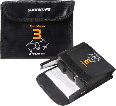 حقيبة بطارية Sinyutia Mavic 3 Pro Lipo، حقيبة تخزين ليبو مقاومة للحريق وبطاريات مقاومة للانفجار لـ DJI Mavic 3 / Mavic 3 Classic/Mavic 3 Pro ملحقات الطائرة بدون طيار (صغيرة (لبطارية واحدة)) in Saudi Arabia
