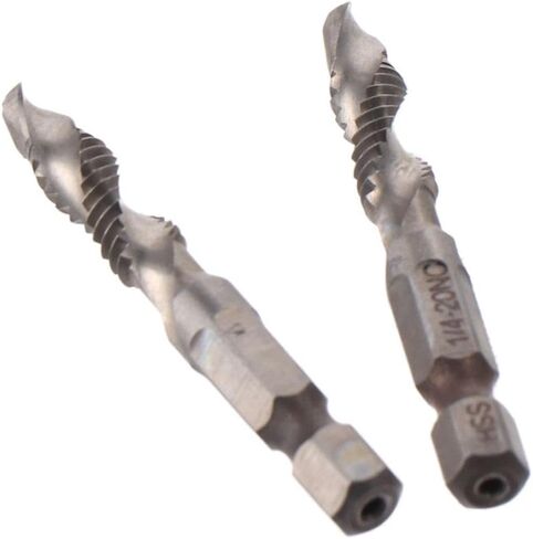 FEIYING 5PCS مجموعة لقم الحنفية المثقاب، صنابير مركبة من الفولاذ عالية السرعة، صنابير الحفر والتنصت، مجموعة أدوات التنصت على الناي السداسي HSS in Saudi Arabia