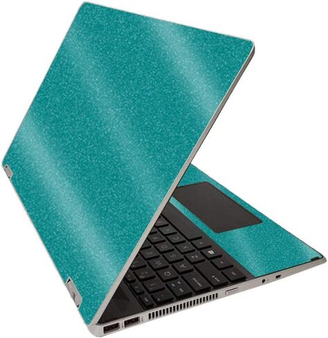 MightySkins Glossy Glitter Skin for HP Pavilion x360 15" (2020) - Solid Baby Blue | Protective, Durable High-Gloss Glitter Finish | Easy to Apply, Remove, and Change Styles | Made in The USA in Kuwait