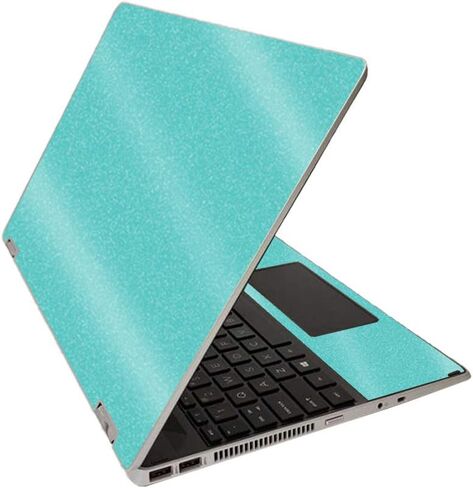 MightySkins Glossy Glitter Skin for HP Pavilion x360 15" (2020) - Solid Baby Blue | Protective, Durable High-Gloss Glitter Finish | Easy to Apply, Remove, and Change Styles | Made in The USA in Kuwait
