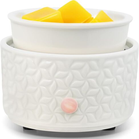 Scented Wax Melt Warmer Electric –Ceramic Candle Wax Melt Warmer, 3-in-1 Wax Melter Burner, Fragrance Warmer for Scented Candles, Wax Tarts, Essential Oils to Freshen Home Office, Gift & Decor in Kuwait