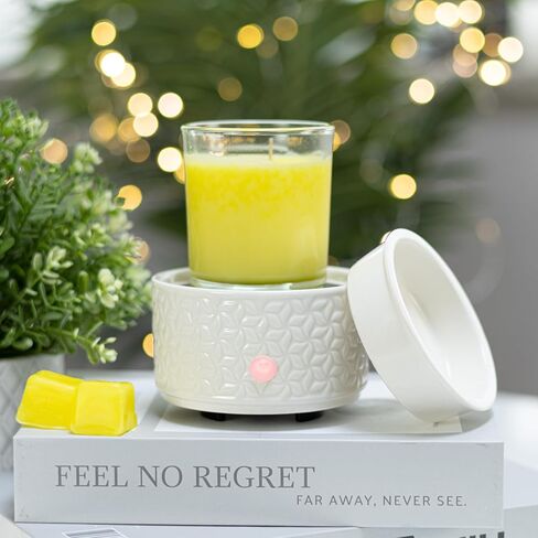 Scented Wax Melt Warmer Electric –Ceramic Candle Wax Melt Warmer, 3-in-1 Wax Melter Burner, Fragrance Warmer for Scented Candles, Wax Tarts, Essential Oils to Freshen Home Office, Gift & Decor in Kuwait