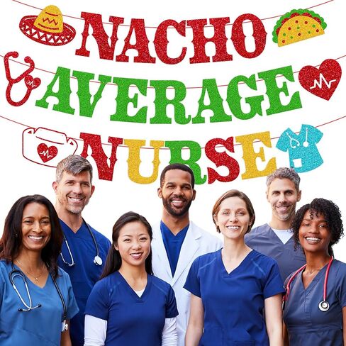 Nacho Average Nurse Banner Congrats Nurse Future Nurse Graduation Banner Nursing School Survivor Graduation Decoration 2024 Medical Nursing School Graduation Party Supplies in Saudi Arabia