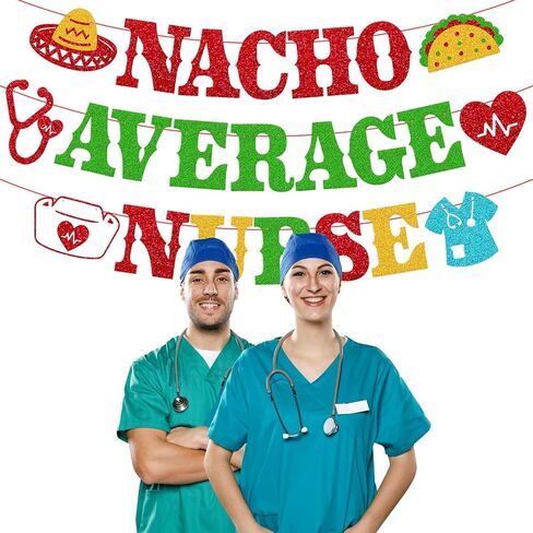 Nacho Average Nurse Banner Congrats Nurse Future Nurse Graduation Banner Nursing School Survivor Graduation Decoration 2024 Medical Nursing School Graduation Party Supplies in Saudi Arabia