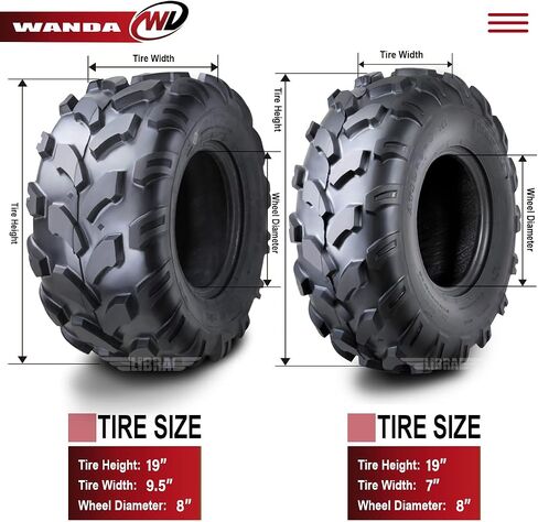 مجموعة واندا 4 إطارات رياضية ATV 19x7-8 19x7x8 أمامية و19X9.5-8 19X9.5X8 خلفية 4PR in Kuwait