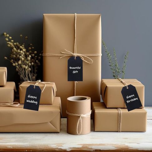 Chalkboard Tags Hanging, Mini Wooden Chalkboard Tags Double Sided Erasable Hanging Board Labels with String Twine, Hanging Chalkboard Labels for Baskets Storage Bins (15 Pack) in Kuwait