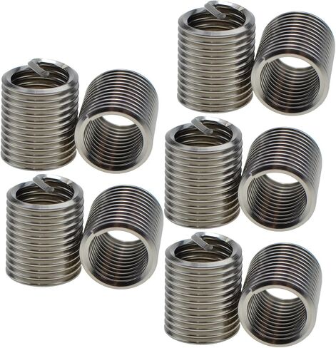XunLiu 304 Stainless Steel Wire Thread Insert Stripped Thread Rethread Repair (10, M12-1.75X2.0D) in Saudi Arabia