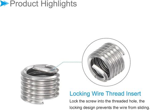 CoCud Wire Thread Inserts, 8-32 UNC 1.5D 4.5mm Length, 304 Stainless Steel Wire Screw Sleeve Insert Helical Type Coiled - (Applications: for Automotive Repairs), 10pieces in Saudi Arabia