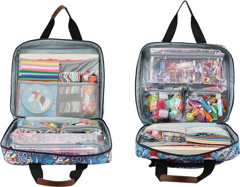 حقيبة تخزين لوازم التطريز متعددة الوظائف، حقيبة تخزين مشروع التطريز ذات سعة كبيرة in Kuwait