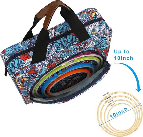 حقيبة تخزين لوازم التطريز متعددة الوظائف، حقيبة تخزين مشروع التطريز ذات سعة كبيرة in Kuwait