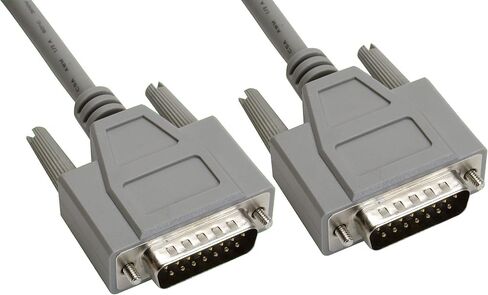Amphenol CS-DSSMDB15MM-005 15-Pin DB15 D-Sub Cable, Shielded, Male/Male, 5', Gray in Saudi Arabia