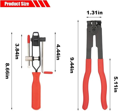 CV Joint Boot Clamp Pliers Set - Hose Band Cut-off Pliers, Automotive Hose Axle Pliers Universal Adjustable CV Ear Clamp Banding Tool Kit, Heavy Duty Vacuum Hose Clamping Repair Tools for Car ATV UTV in Saudi Arabia