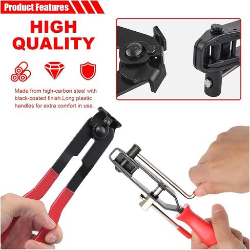 CV Joint Boot Clamp Pliers Set - Hose Band Cut-off Pliers, Automotive Hose Axle Pliers Universal Adjustable CV Ear Clamp Banding Tool Kit, Heavy Duty Vacuum Hose Clamping Repair Tools for Car ATV UTV in Saudi Arabia