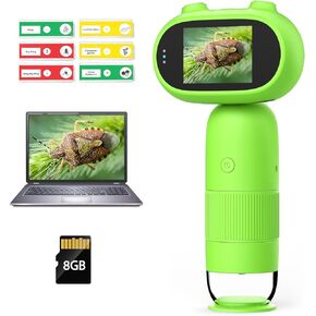 مجهر Hayve للأطفال الذين يعانون من شاشة 2inch IPS ، مجهر Mini Pocket المحمولة مع 8 LEDs ， PC in Kuwait