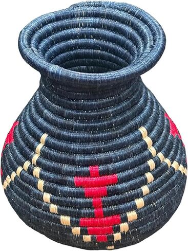 سلة سيزال منسوجة يدويًا مزهرية سلة زخرفية مصنوعة يدويًا مزهرية زهرة ديكور المنزل مركزية زين تصاميم الفنون والحرف (طور طبيعية) in Kuwait