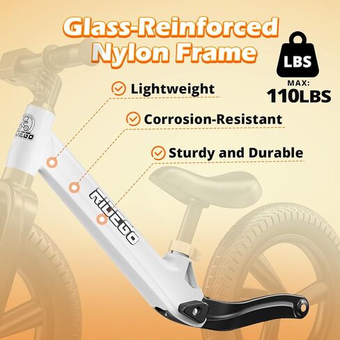 دراجة توازن 14 بوصة للأطفال من 3 إلى 7 سنوات ، ودراجة أطفال خفيفة الوزن مع مقعد قابل للتعديل ، ودفع دراجة مع إطارات مطاطية الهواء هدية عيد ميلاد ركوب ، أسود in Kuwait