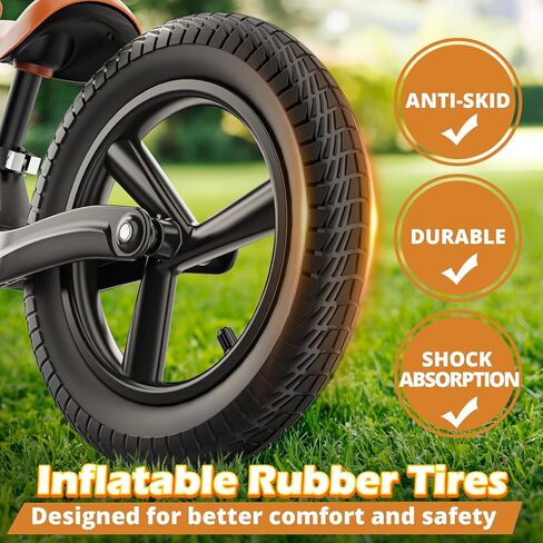 دراجة توازن 14 بوصة للأطفال من 3 إلى 7 سنوات ، ودراجة أطفال خفيفة الوزن مع مقعد قابل للتعديل ، ودفع دراجة مع إطارات مطاطية الهواء هدية عيد ميلاد ركوب ، أسود in Kuwait