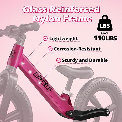 Ridego 14 Inch Balance Bike for Kids 3-7 Year Old,Lightweight Kids Bike with Adjustable Seat, Push Bicycle with Air Rubber Tires，Ride-on Toys Birthday Gift,Black in Kuwait