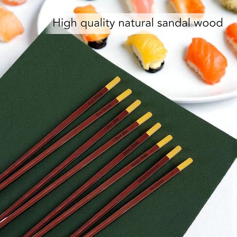 Walnut Chopsticks Reusable Engraved With Personalized Names Classic or Japanese Chinese Style Wood Chopsticks Dinnerware Utensils Wedding Birthday Gift in Kuwait