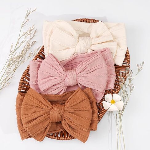 CÉLLOT Baby Flower Headbands Baby Girls Flower Bows Nylon Head Wear Hair Accessories for Newborn Infant Toddlers in Saudi Arabia
