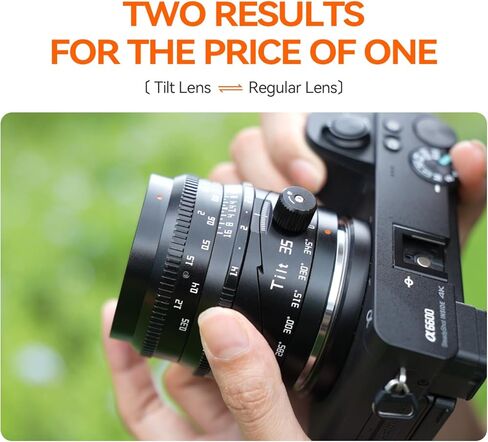 TTARTISAN 35 مم F1.4 عدسة تحول الميل للتركيز اليدوي APS-C على الكاميرا بدون مرآة A6500 A6600 A6700 NEX-5C NEX-6 NEX-7 ZVE-10 ZVE-10II FX30 A7M4 A7R5 A7S3 A1 A1 A9 A9 ZV-E1 in Kuwait