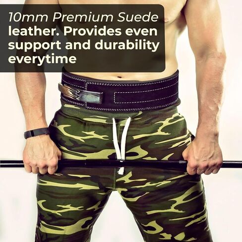 Flexz Litness Lever رفع الأوزان جلد حزام - 10 مم 13 ملم أحزمة صالة الألعاب الرياضية للرجال والنساء - دعم أسفل الظهر لرفع الأثق in Saudi Arabia
