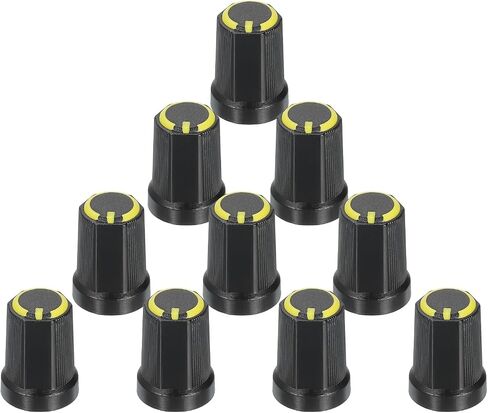 MECCANIXITY 10Pcs 6mm / 0.24" Shaft Hole Knob Guitar Amplifier Push on Fit Knobs, Potentiometer Control Purple for Volume Tone Control, Guitar Bass Parts, Chrome in Saudi Arabia