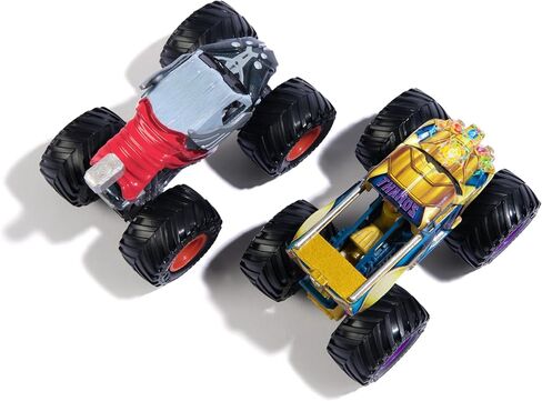 Monster Jam, Marvel Official Captain America Vs. Black Panther Die-Cast Monster Trucks, 1:64 Scale, Kids Toys for Boys and Girls Ages 3 and up in Saudi Arabia