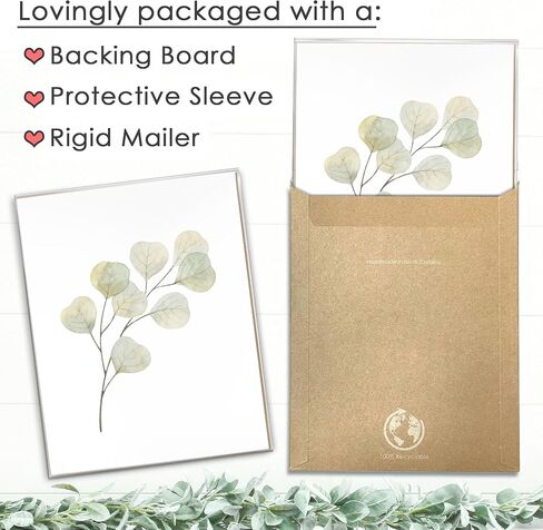 Botanical Watercolor Art Prints (Set of 4) - 11x14 (Unframed) | Boho Leaves and Flowers Wall Decor | Minimalist Floral Artwork for your Home, WFH Office, Kitchen, Dining Room, Bedroom, and Bathroom in Saudi Arabia