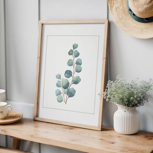 Botanical Watercolor Art Prints (Set of 4) - 11x14 (Unframed) | Boho Leaves and Flowers Wall Decor | Minimalist Floral Artwork for your Home, WFH Office, Kitchen, Dining Room, Bedroom, and Bathroom in Saudi Arabia