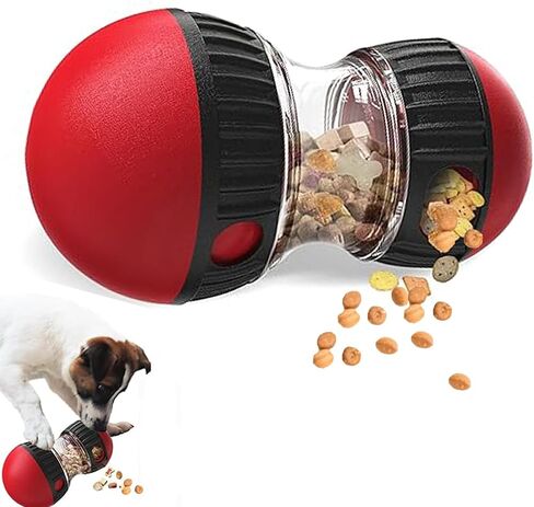 Dog Dispensing Cognitive Toy Pet Treat Food Dispenser Boredom Ball Toys Keep Busy Puzzle Interactive Feeder Toy with Adjustable Food Dispenser Suitable for Small Medium Large Dogs, Not for Chewing in Kuwait
